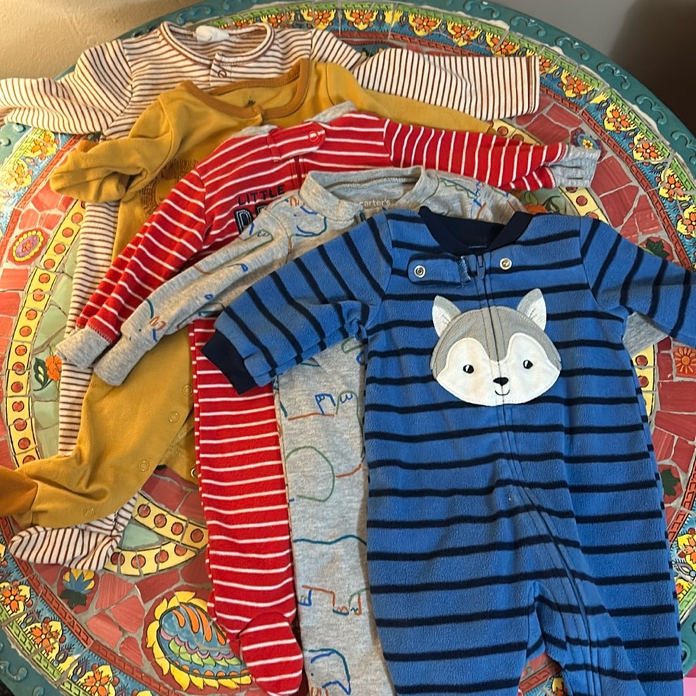 5-piece long sleeved lot for 3 month olds